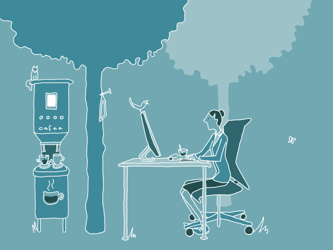 illustratie werken in daglicht